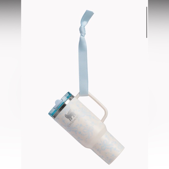 LoveShackFancy x Stanley BLUE Holiday Quencher ProTour Blue Ornaments - Set of 2 - Picture 3 of 4